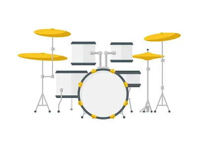 Drums colorful cymbal drums education illustration lessons music snare