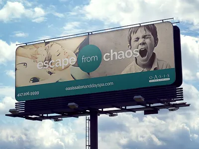 Oasis Salon & Day Spa billboard escape joplin missouri outdoor adverstising premier relax salon spa