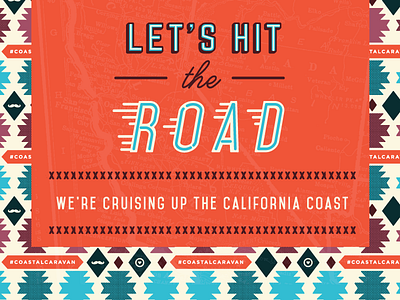 Summer Road Trip california packaging pattern