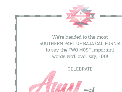 Joyce Wedding Invites, in progress fiesta latin maps pattern pink teal wedding