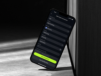 Investment Tracking App | Transactions Adding blockchain cleanui cryptoapp cryptoinvestments cryptoportfolio cryptotracker cryptotransactions darkmode financeapp fintech investmentapp minimalui mobileappdesign moderndesign portfoliomanagement tradingplatform transactiontracking uidesign userexperience uxdesign