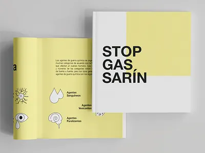 Informational Brochure on the Dangers of Chemical Weapons brochure design graphic design icon design