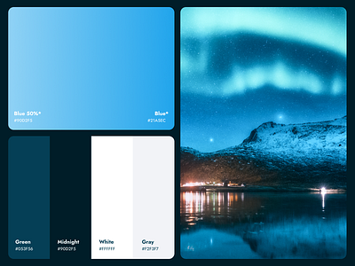 Color Palette for AI-Driven Marine Shipping Software Company blue blue brand blue color palette branding color palette colors dark mode night palette star visual identity