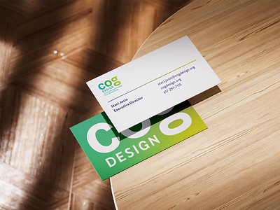 2x3.5in Business Card for COGDesign brand brand identity branding branding and identity business business card clean design dribbble graphic design identity logo logo design minimal mockup modern non profit non profit organization photo visual identity