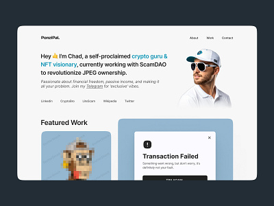 Landing Page Design Challenge: Day 25 crypto landing page nft scam ui ui design uiux user interface design ux web web design website