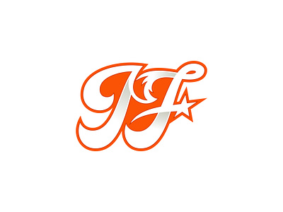 JF brand identity f fox f logo fox fox tail j logo jf jf letter letter mark personal brand personal logo sports logo star tail