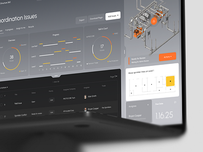 Structura360 - Construction Web Dashboard ai app app design b2b building business construction coordination crm dashboard design interface issue product saas service software ui ux web