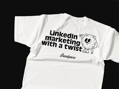 T-shirt design for Linkedin marketing company brand mascot branding cat character design dog dog illustration dog tshirt logo design merch merchandise tshirt vintage illustration vintage logo wolf