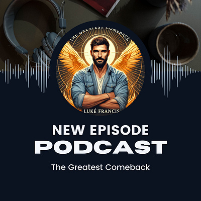 The Greatest Comeback 🎙🔥 2d adobe ai art cover coverart coverdesign design graphic design illustration podcast podcastdesign