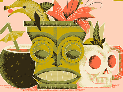 more tiki drinks cocktails drinks hawaii illustration luau tiki vector