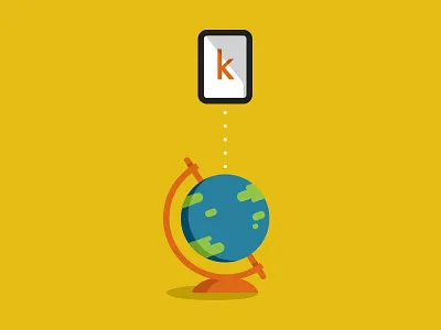 AMZN #1 globe illustration world