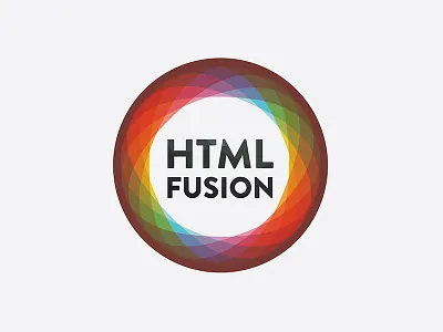 Htmlfusion Logo Reject circle colorful fusion futura html kaleidoscope logo
