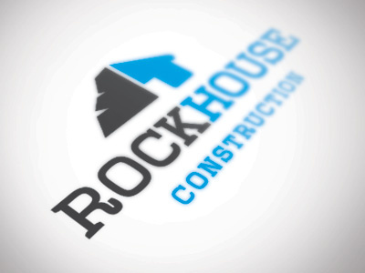 Rockhouse Construction Logo Concept branding construction home house logo modern rock slab serif vector