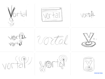 Vortal Concepts branding corporate collateral identity sketch