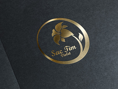 Logo Sac Tim Final branding creative design flower logo logotype mark mockup round shop symbol yellow