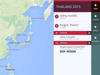 Travel Planning UI application travel ui
