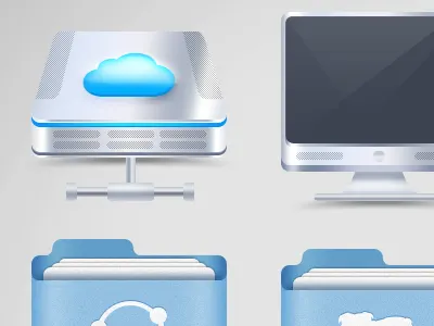 Icons adrian backup chiran cloud design desktop drive folder ico icon skeuomorphic