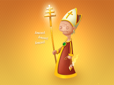 Pope illustration vector