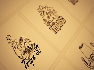 Logo sketch - 1 concept horse logo team