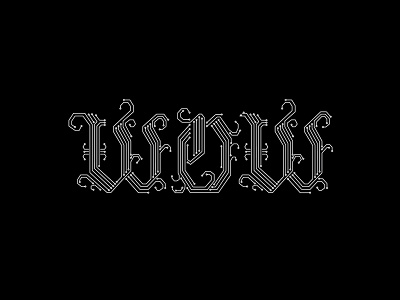 wow abc alphabet blackletter font gothic lettering pcb printed circuit board