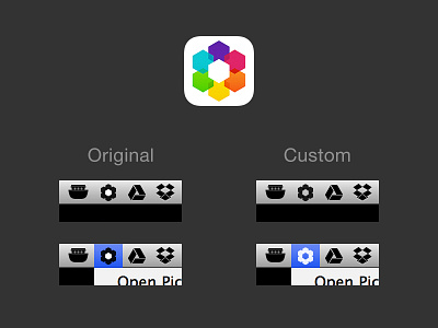 Picturelife Custom Menu Icon app apple custom icon mac menu menu bar os x picture picturelife