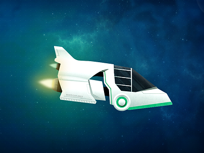 Spaceship Illustration explorer illustration jet engine space spaceship theme ui