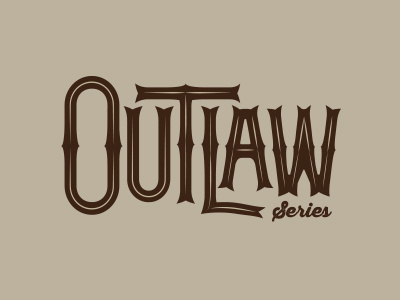 Outlaw Series beer cowboy outlaw typography western