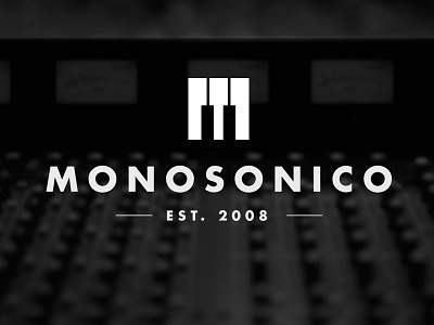 Monosonico branding design identity logo music piano type