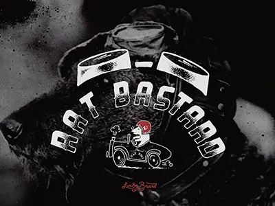 Lucky Brand Tee handdrawn handstyle illustration lettering micron print typography