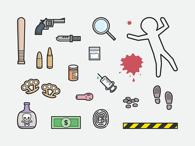 Crime Scene Shape Library crime icon illustration line scene shape