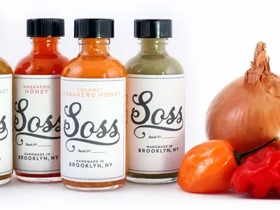 Soss Labels ben gardner design hand drawn type packaging typography
