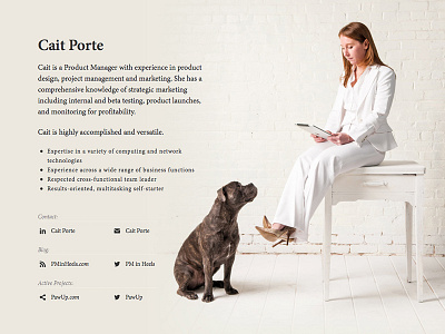 Vanity Site for Product Manager Extraordinaire Cait Porte