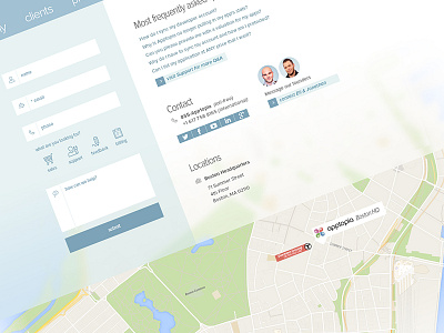 Original Contact Page Design for Apptopia