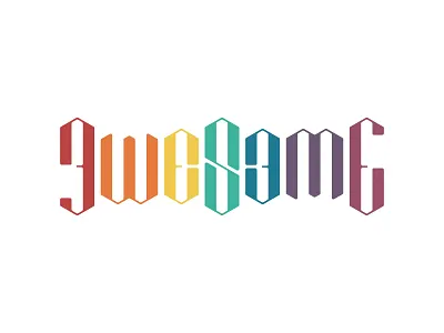 Awesome ambigram awesome custom type word