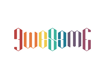 Awesome ambigram awesome custom type word