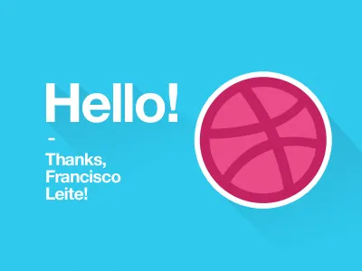 Hello Dribbble! debut dribbble illustration invite player thank vector you