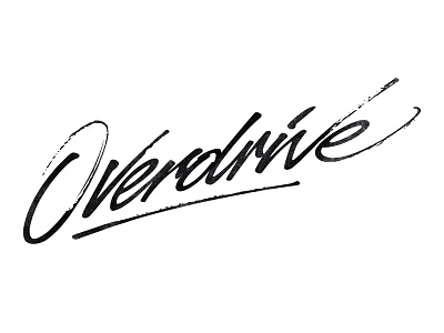 Overdrive lettering logo overdrive script