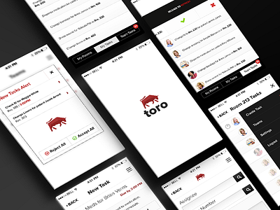 Toro Mobile dashboard enterprise iconography mhealth nova proxima ui ux