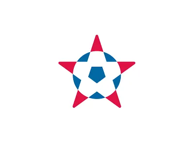Team USA ball design logo soccer star team usa