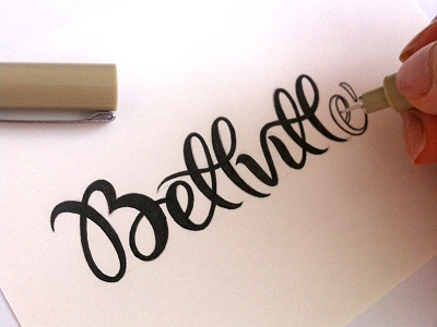 logo in the process brushpen lettering logo logotype typography