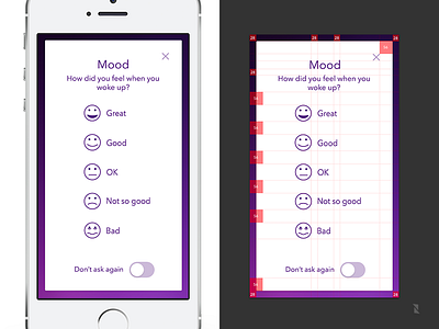 Pillow Card Dialog Guides app dialog guides ios iphone mobile mood multiple selection sleep ui ux