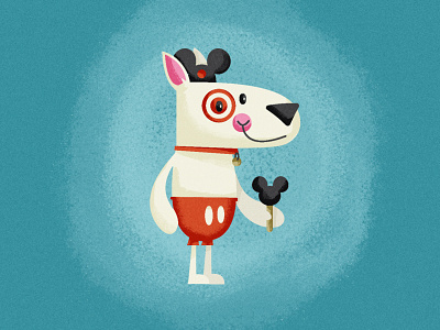 Bullseye Goes To Disney bullseye disney illustration mickey target walt warmup