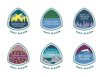 Tahoe Rim Trail - Trail Blazer Set badge illustration tahoe