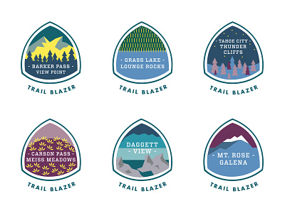 Tahoe Rim Trail - Trail Blazer Set badge illustration tahoe