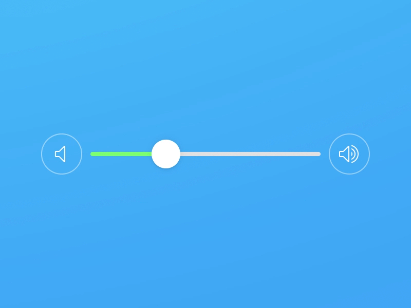 Slider with buttons animated animation button flat gif interface ios ios7 iphone slider ui volume