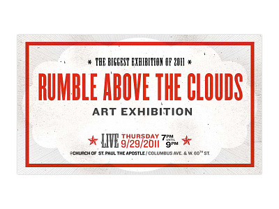 'Rumble Above the Clouds' - Email / Word Doc header branding email header identity retro