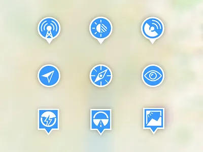 WIP Map icons app icons illustrations ios map weather