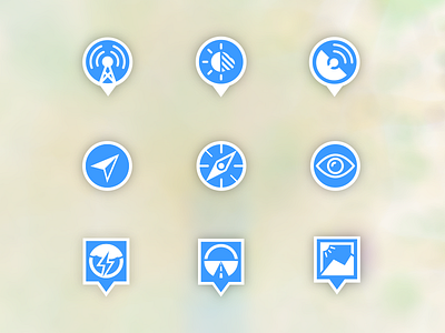 WIP Map icons app icons illustrations ios map weather