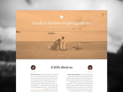 Just peachy. onepage site wedding