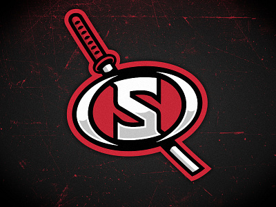 Osaka Samurai - Secondary competition concept hockey icehl icethetics osaka samurai sportslogo